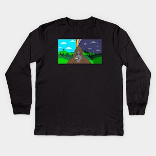 Sassy The Sasquatch with View Kids Long Sleeve T-Shirt